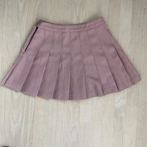 Dusty pink pleated tennis skirt